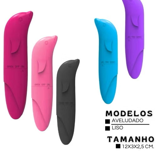 Mini Vibrador Bullet Feminino Golfinho Estimulador de Ponto G - Promo