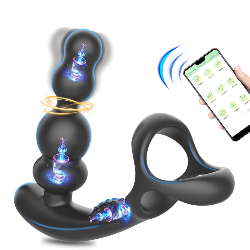 Massageador de Próstata e Anel Peniano com Controle por APP - RTO ANUS