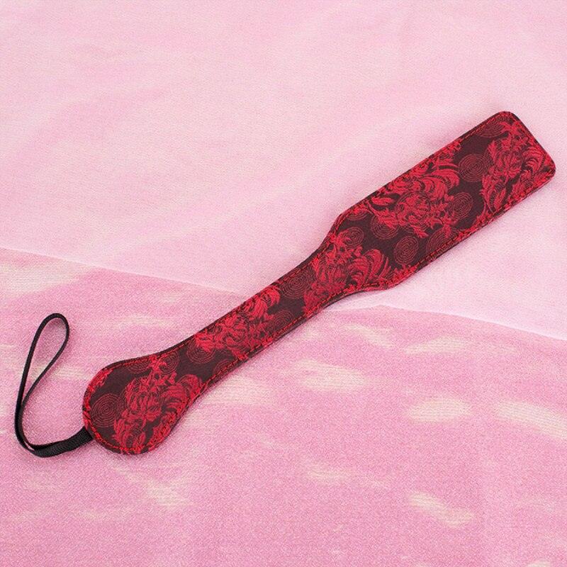 Kit Acessórios BDSM Estilo Luxury Vermelho - Algemas, Chicote, Venda e Mordaça