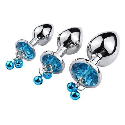 Kit Plug Anal com Jóia e Sino -  Runyu