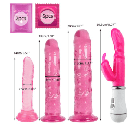 Kit Vibrador Rabbit + Consolo em Silicone Super Macio - Promo