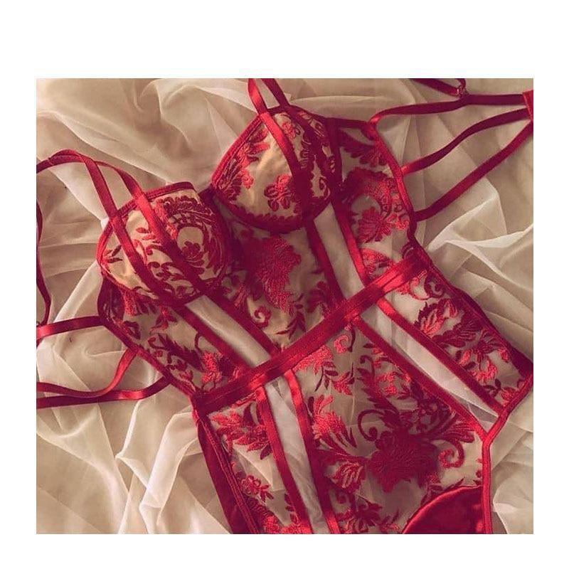 Lingerie  Super Luxo Madame - Lingerie Macacão em Renda