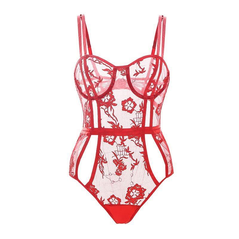 Lingerie  Super Luxo Madame - Lingerie Macacão em Renda