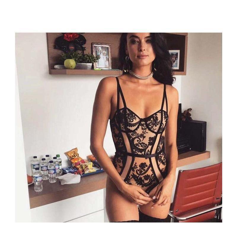 Lingerie  Super Luxo Madame - Lingerie Macacão em Renda