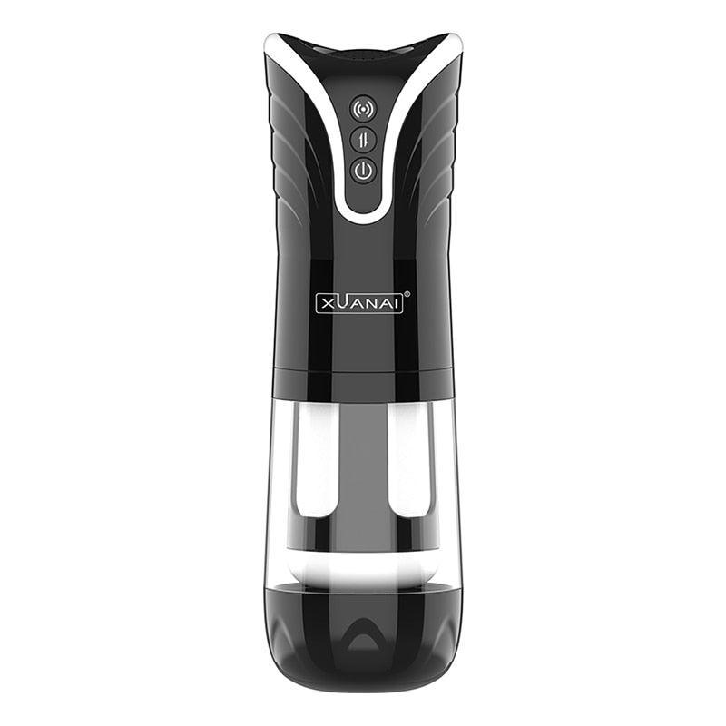 Masturbador Masculino em Formato de Vagina com Função de Vai & Vem e Vibrações Intensas