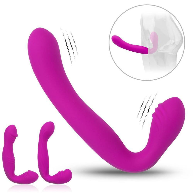 Vibrador com Duas Pontas para Mulheres, Strapless Cinta Peniana sem Alça - TwoLoves