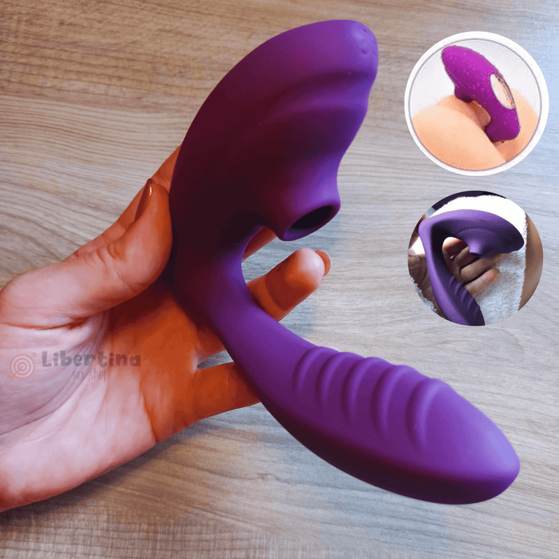 Vibrador de Ponto G e Sugador de Clitóris com 10 Níveis - Absolut - Promo
