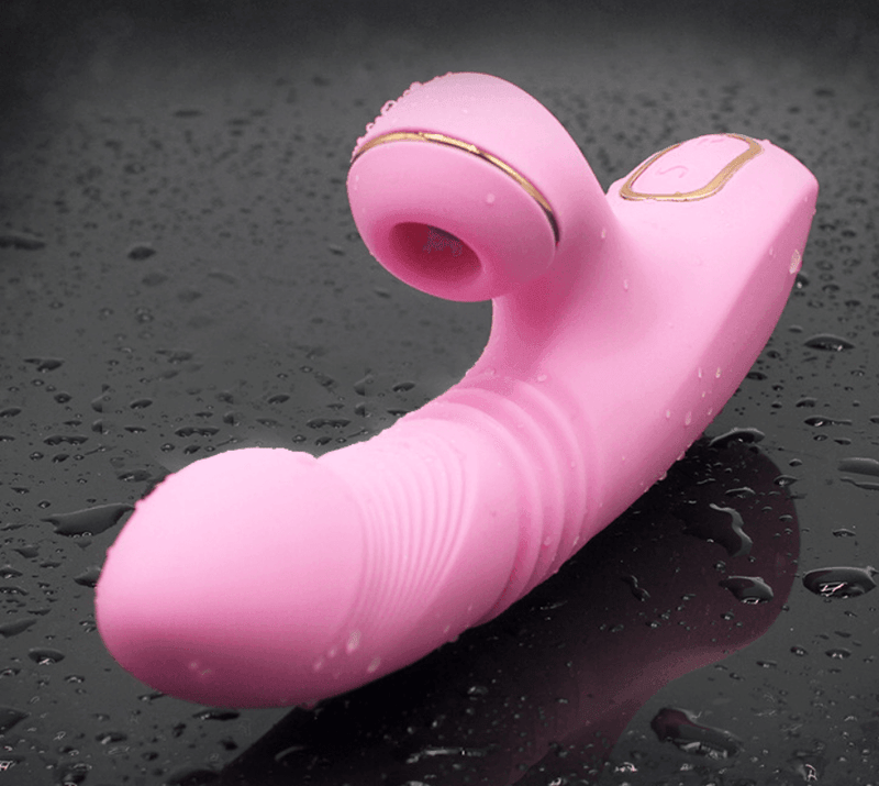 Vibrador de Ponto G Vai e Vem e com Sucção - Olivia DIBE