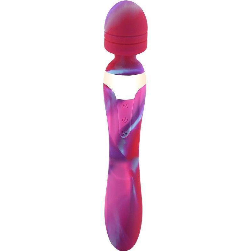 Vibrador Feminino Duplo Varinha Mágica e Consolo - MagicMic