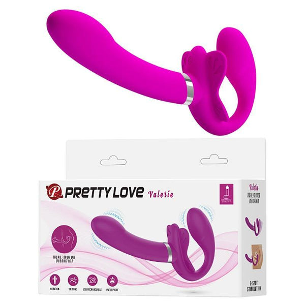 Vibrador Strapless com Dupla Usabilidade e 12 Modos Vibrativos - Valerie  Pretty Love