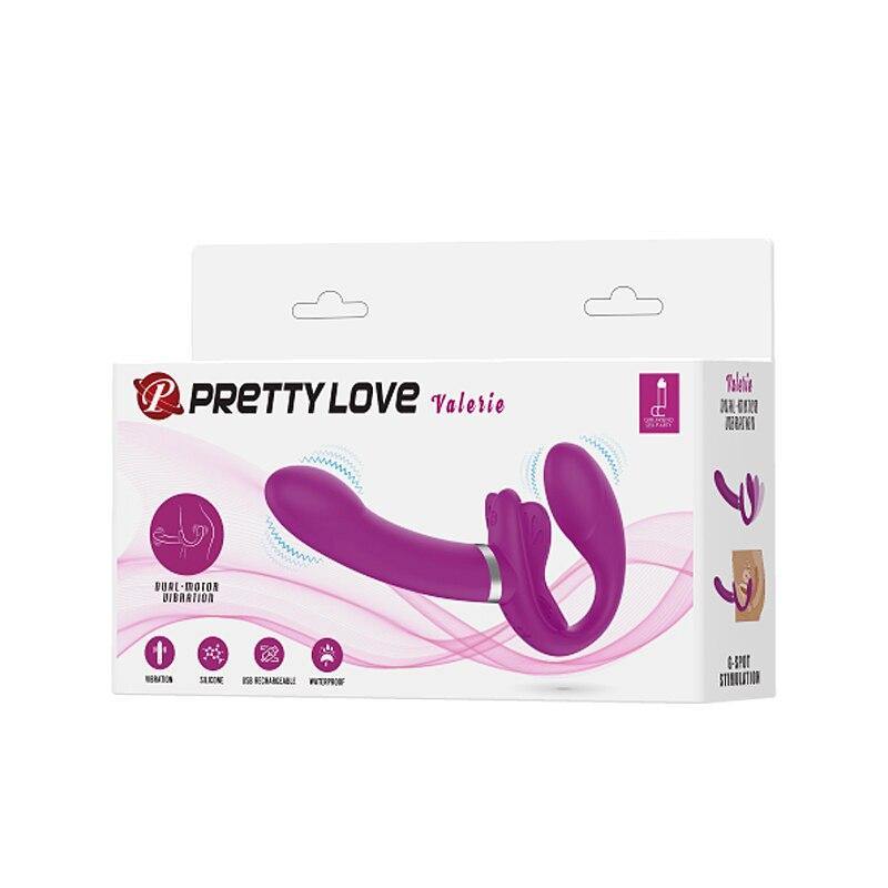 Vibrador Strapless com Dupla Usabilidade e 12 Modos Vibrativos - Valerie  Pretty Love